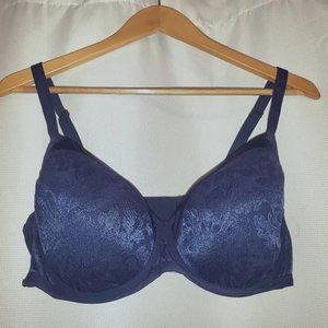 Soma 42D Perfect Coverage Bra- navy blue lace